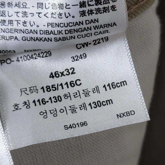 Levi's Mens 502 Taper Fit Khaki Work Pants 46x32 Classic American Denim Jeans - Picture 8 of 9